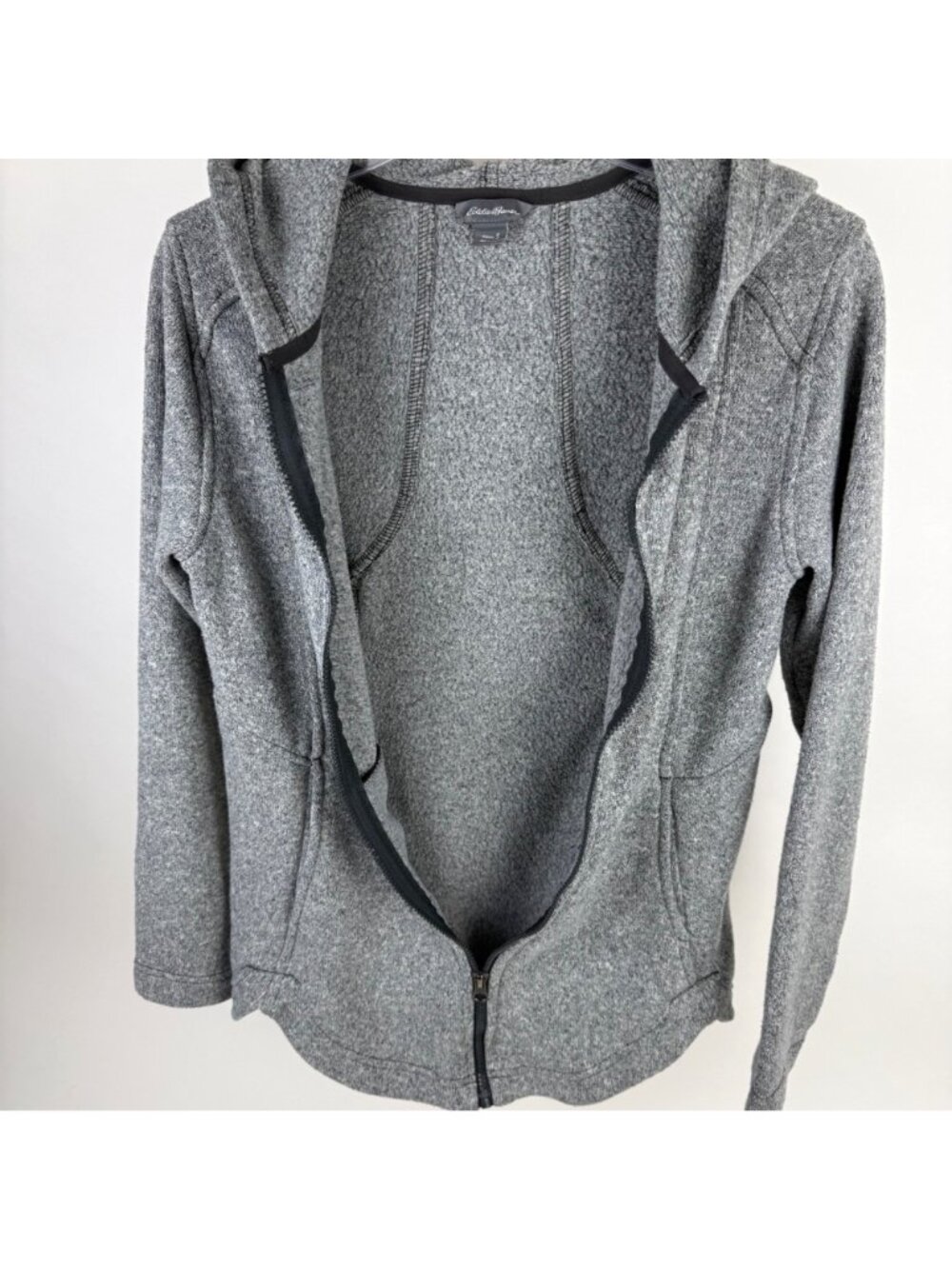 Eddie Bauer Women's Radiator Sweater Fleece Full-Zip Hooded Jacket Gray Size S - Picture 4 of 4